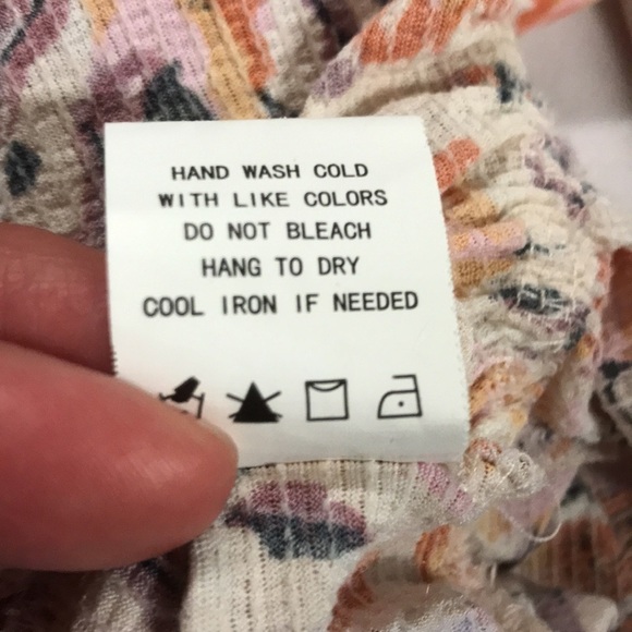 Melloday women’s V-neck floral popover peasant blouse size M 3/4 sleeve - Picture 7 of 9